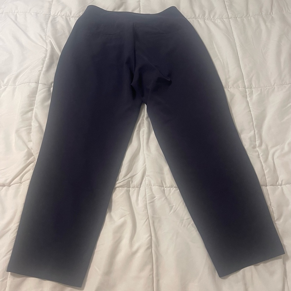 Athleta Navy Straight Crop Trousers - Picture 3 of 5